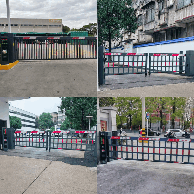 Weatherproof Fence Arm Parking Barrier Gate with Night Vision - Heavy-Duty Industrial Vehicle Access Control & Boom System
