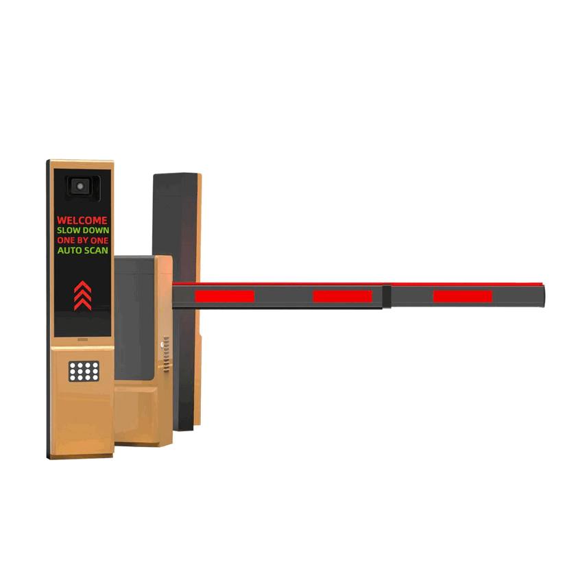Heavy-Duty Steel Parking Barrier Gate with Electric Motor Drive System - Robust Industrial Vehicle Access Control & Boom Gate System