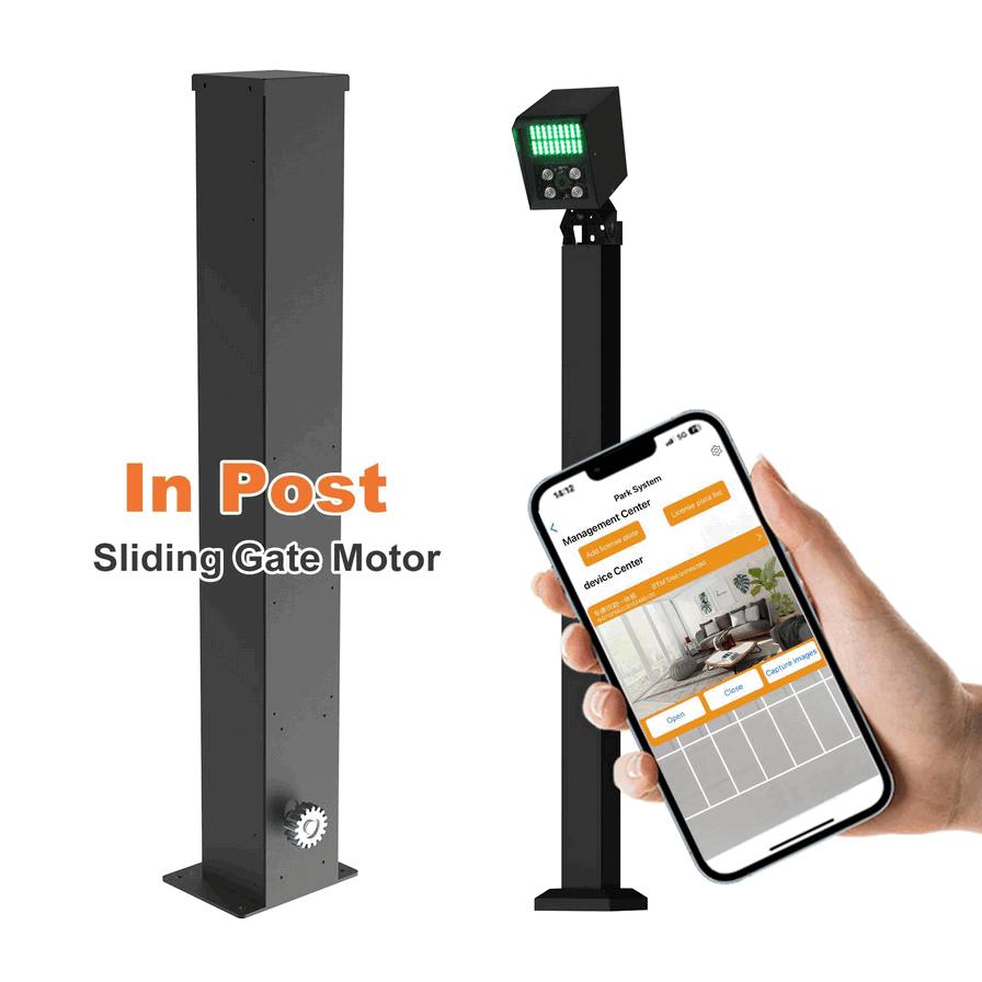 Integrated LPR/ANPR Camera Sliding Gate Motor System – Smart Automated Vehicle Access Control and License Plate Recognition Gate Opener for Gated Communities