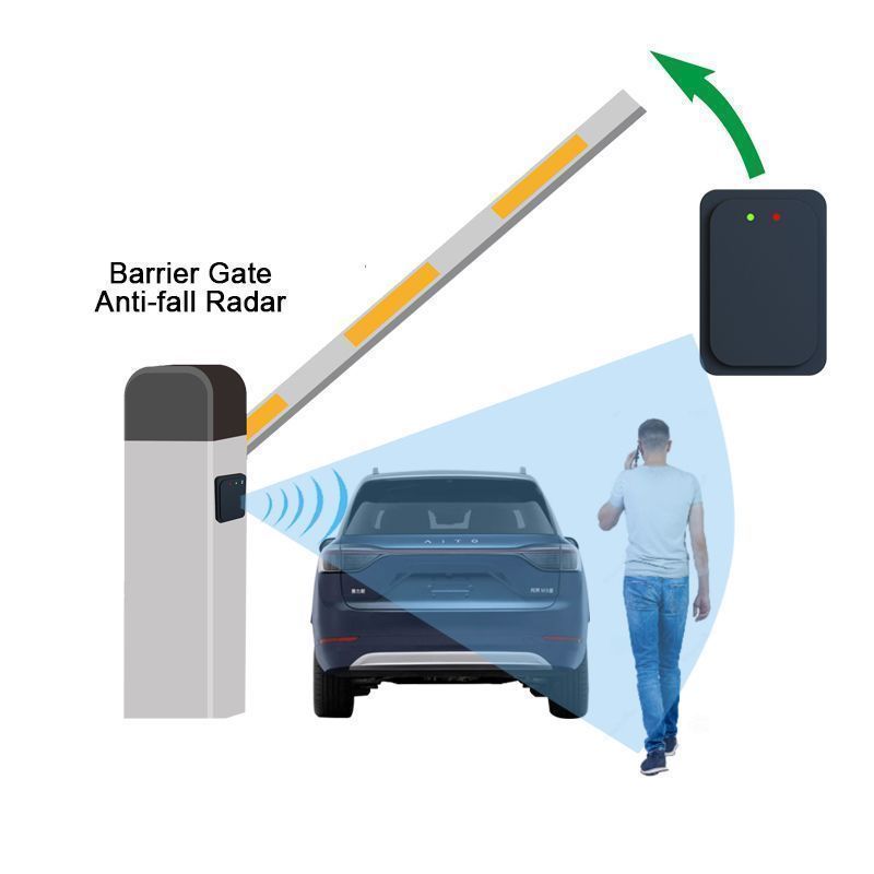 Installation of millimeter wave radar anti-collision sensors for condominium boom gates