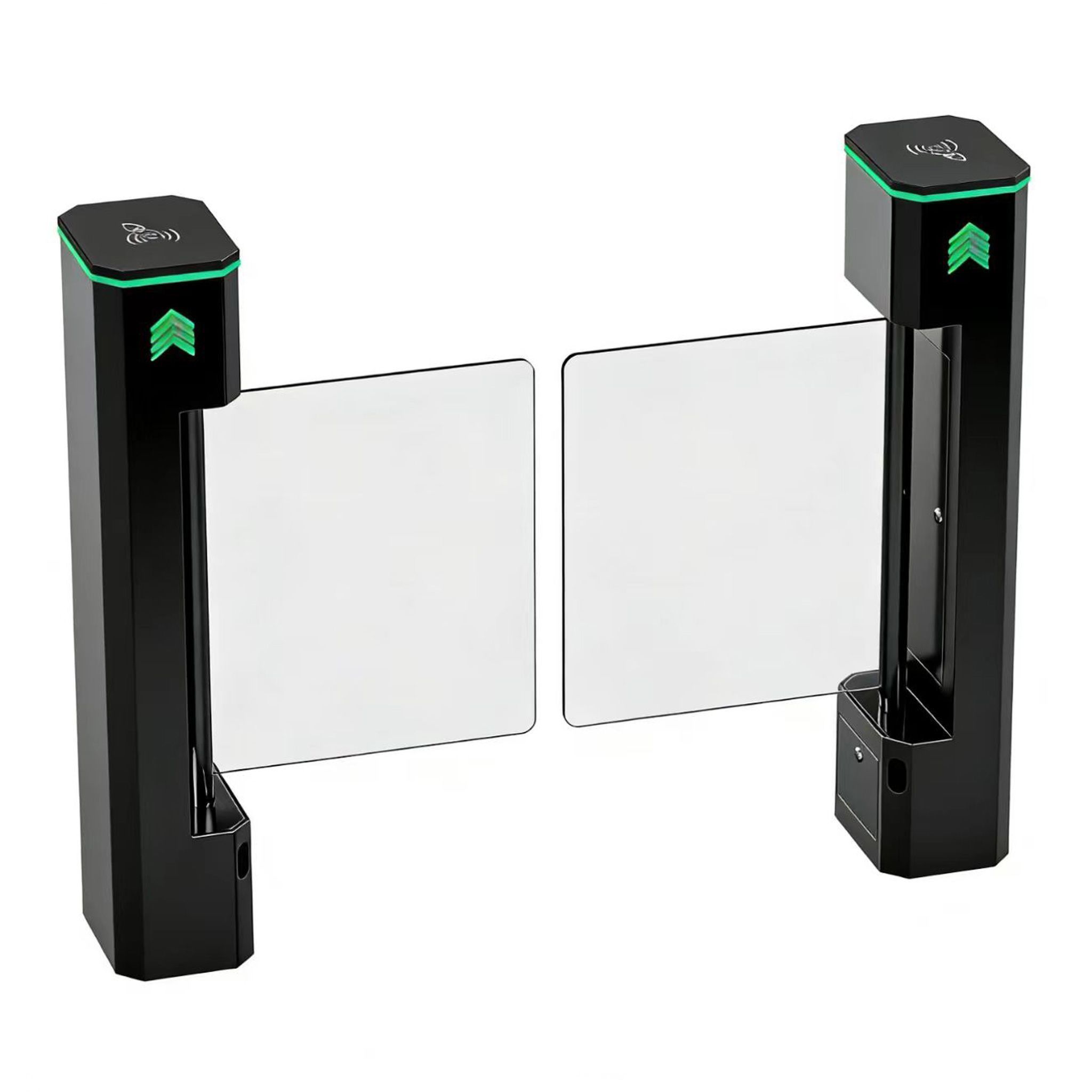 Baroxon Ba-B9 smart swing barrier optical turnstile gate for modern office lobby security in Singapore