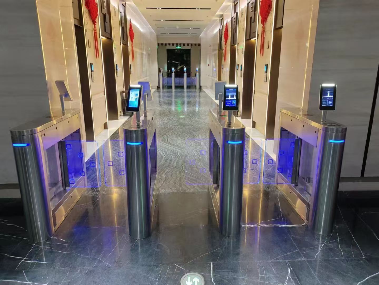 High-speed optical swing turnstile system for business park entrances Singapore
