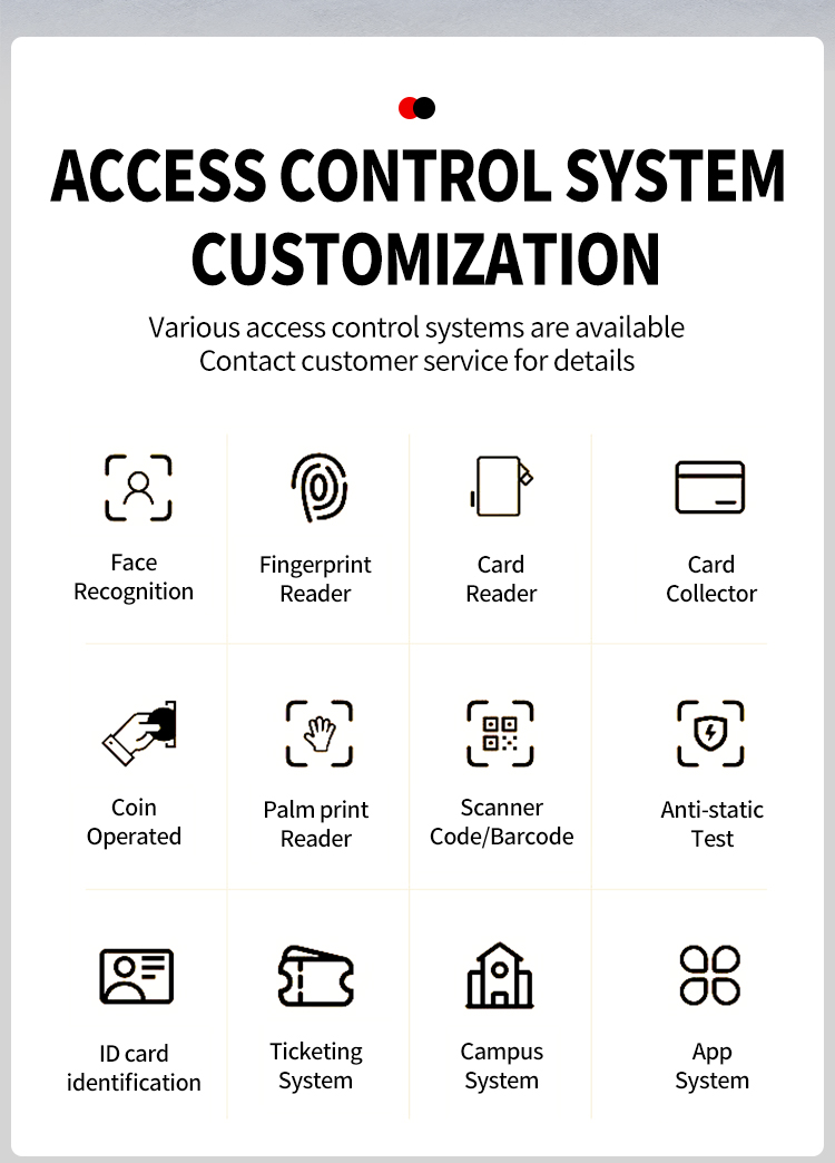 Biometric facial recognition reader integration on Baroxon tripod turnstile SG