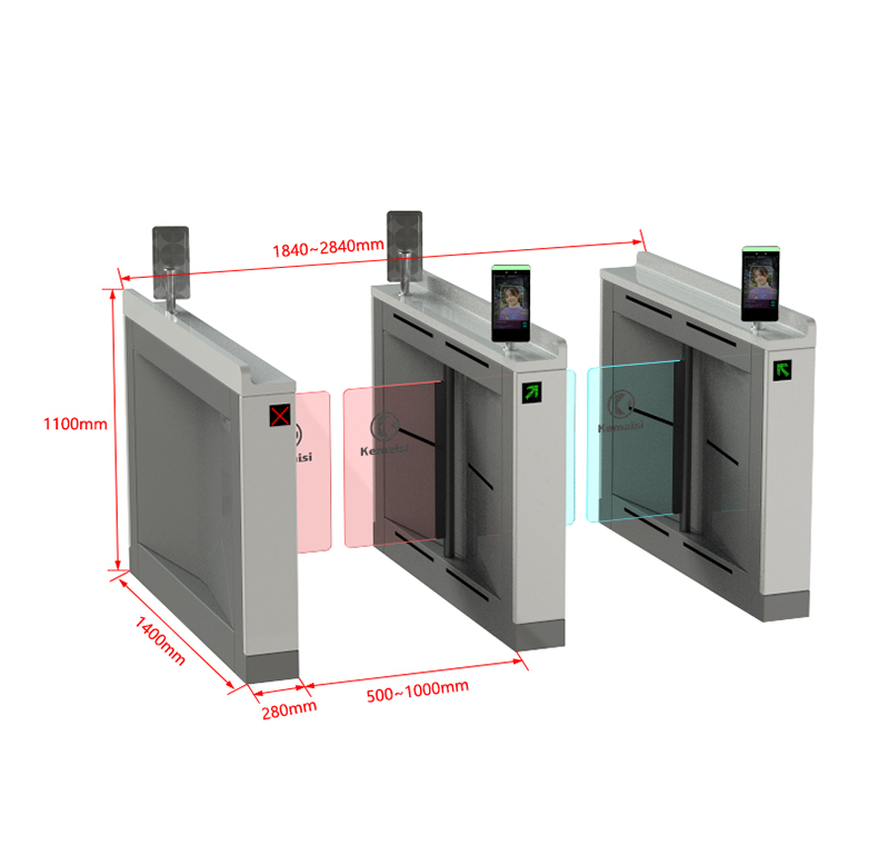 Baroxon stainless steel optical swing barrier turnstile system deployed in Singapore business park