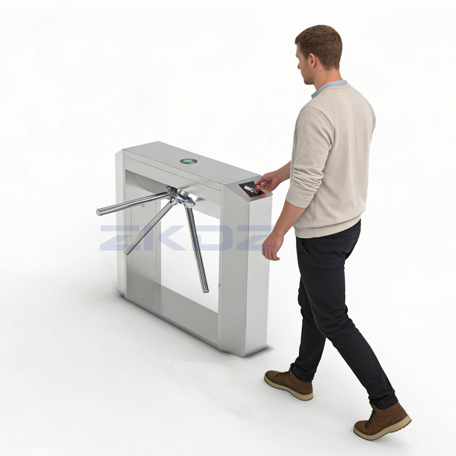 Automatic Barrier Gate Tripod System for corporate office employee access control in Singapore CBD