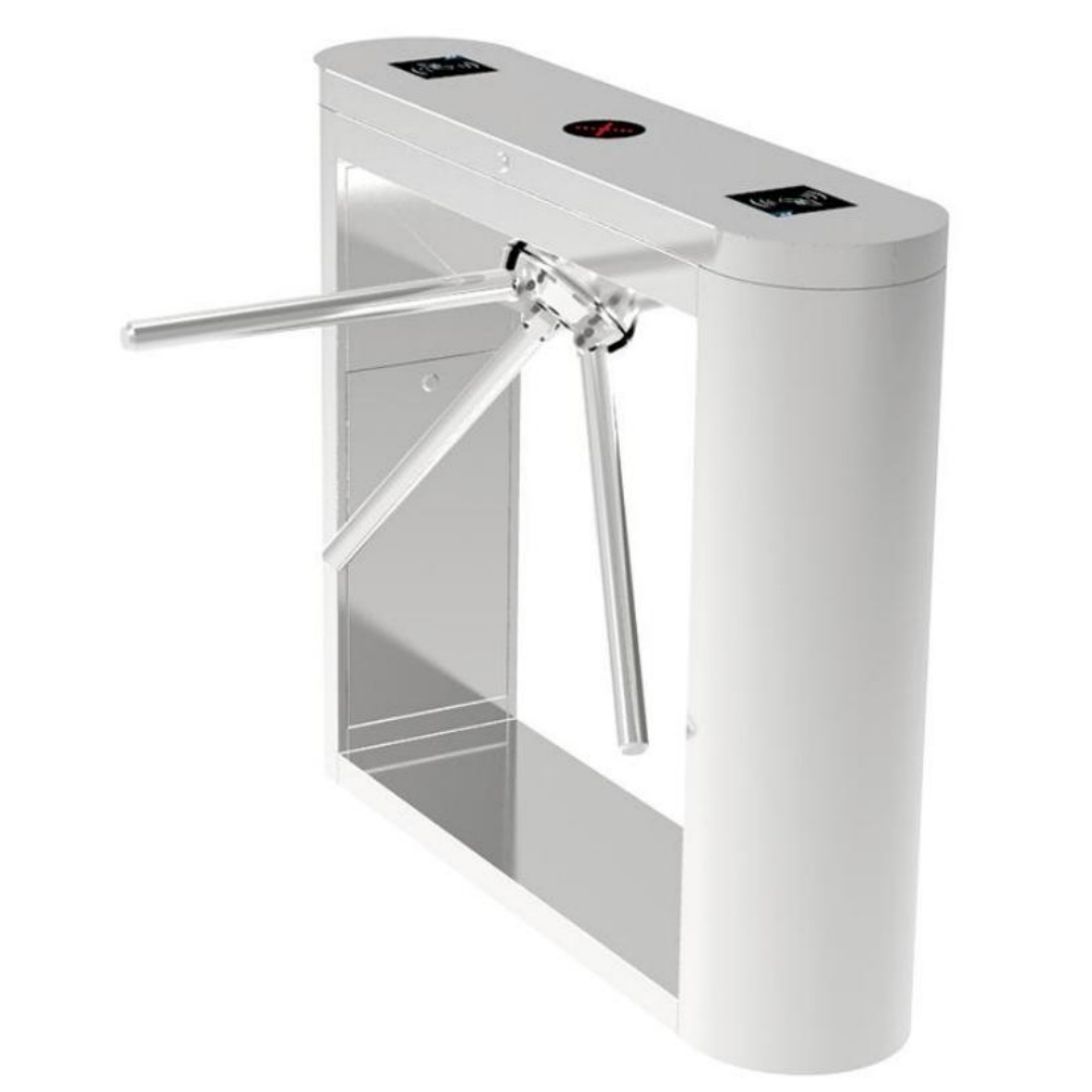 Heavy-duty stainless steel tripod turnstile gates for corporate offices