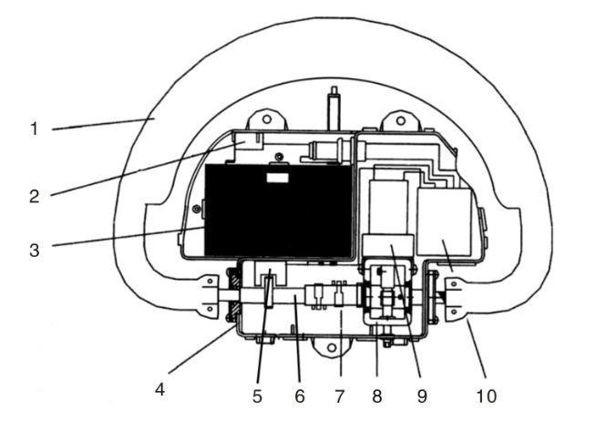 Internal engineering schematic diagram of Baroxon automated parking bay barrier