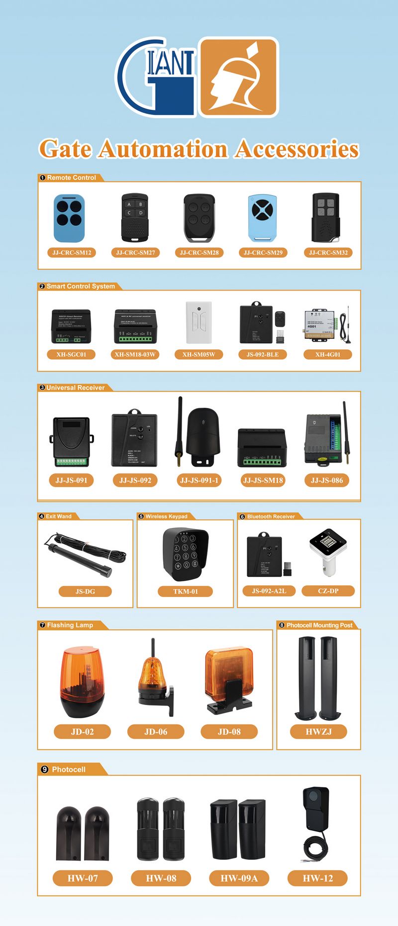 Baroxon autogate remote control sensors and gate automation accessories for Singapore